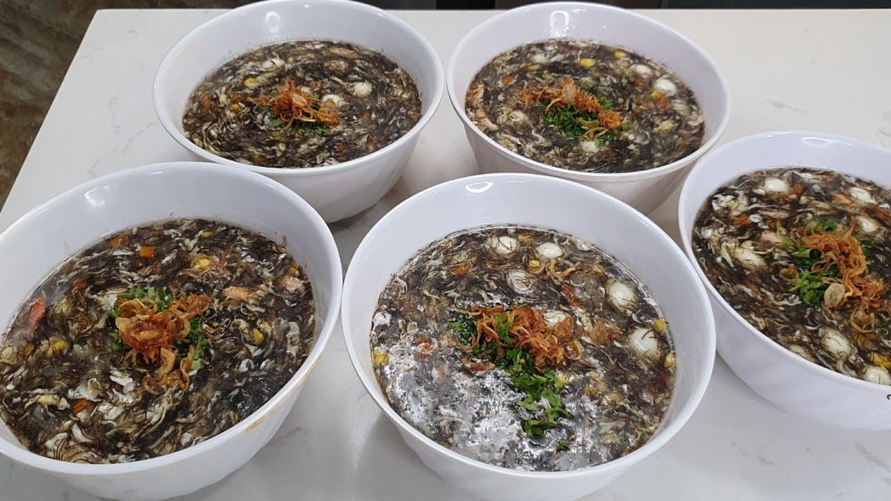 Súp ghẹ tôm tóc tiên
