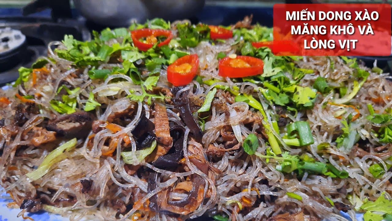Lòng Vịt Xào Măng Miến