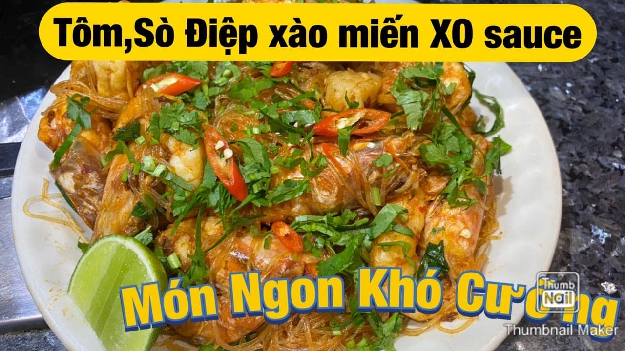 Miến xào tôm XO