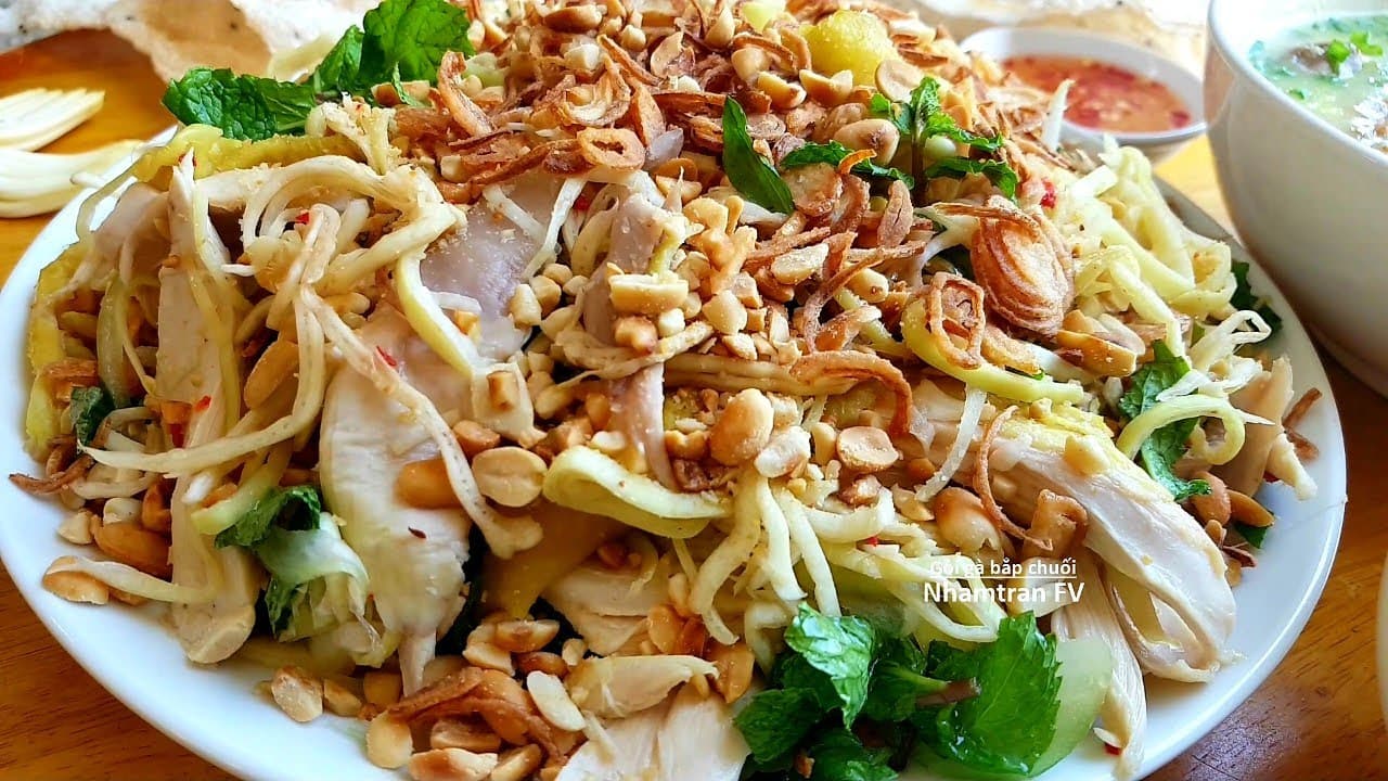 Gỏi Gà Rau Muống Bắp Chuối