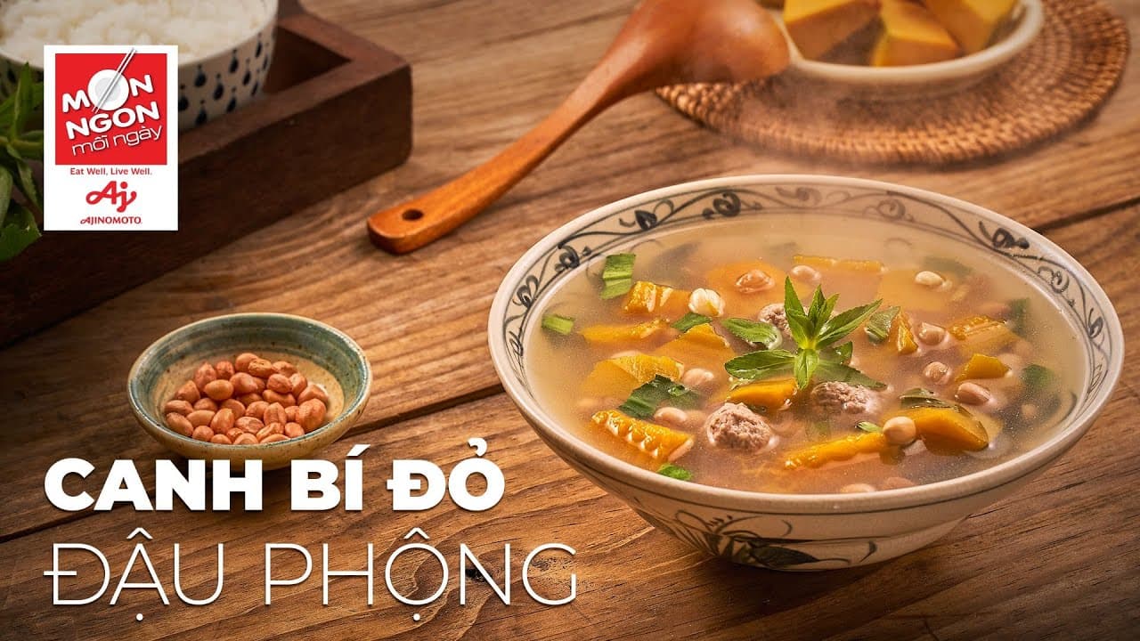 Bí Đỏ Nấu Thịt Băm Đậu Phộng