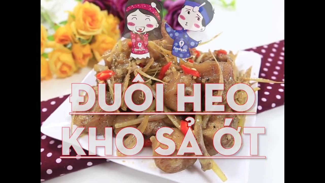 Đuôi heo kho sả ớt
