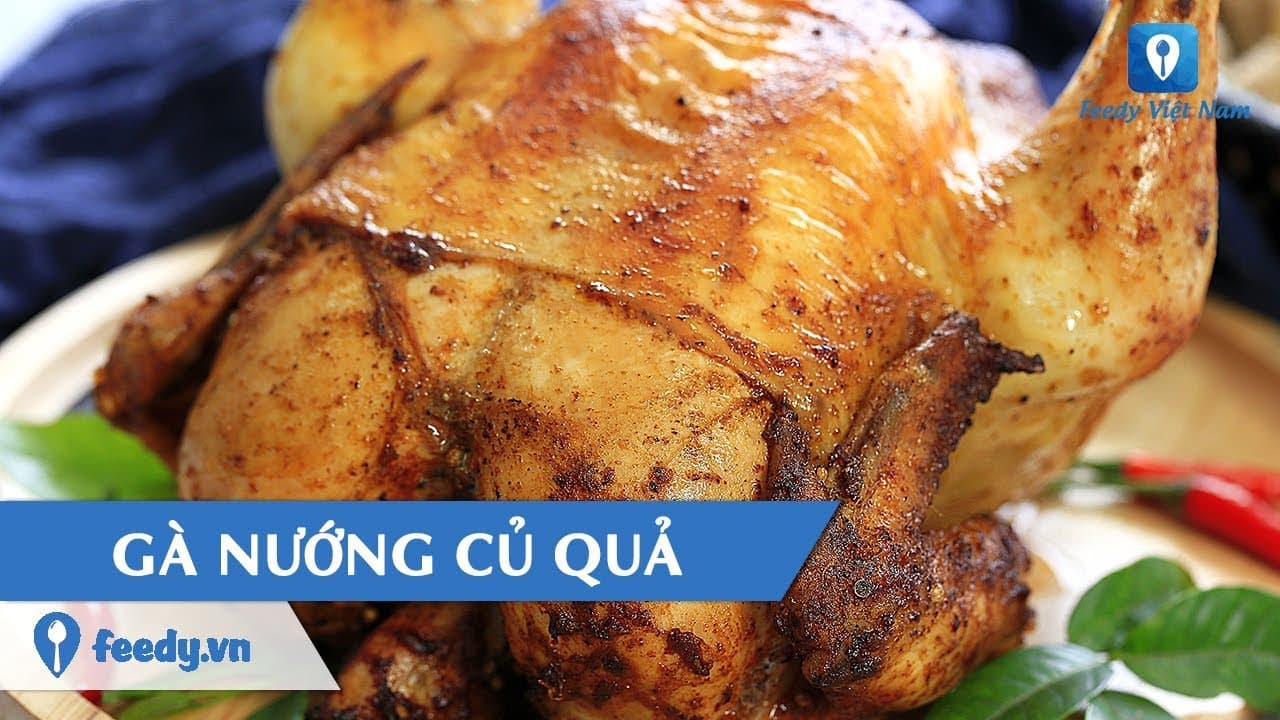 Gà nướng củ quả