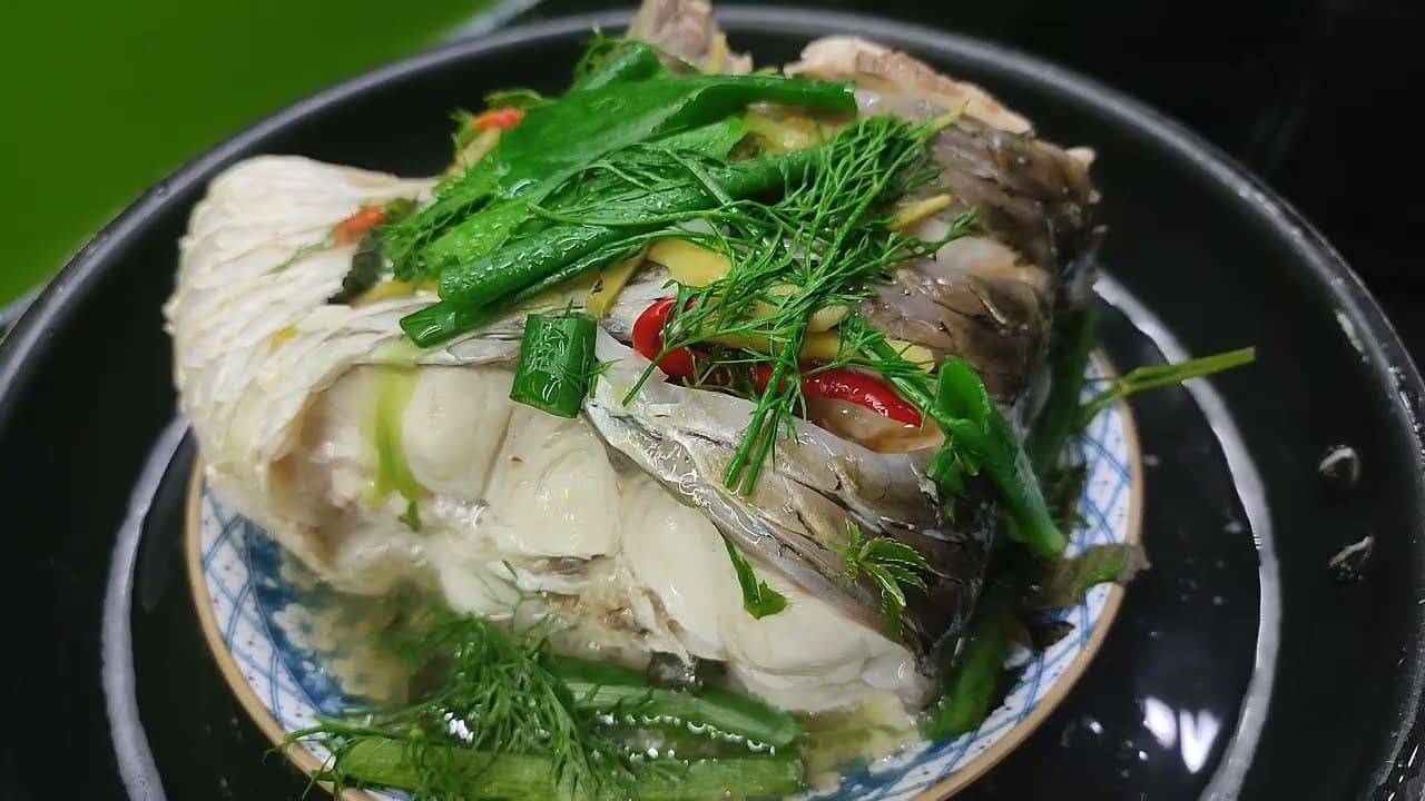 Cá Trắm Hấp Gừng