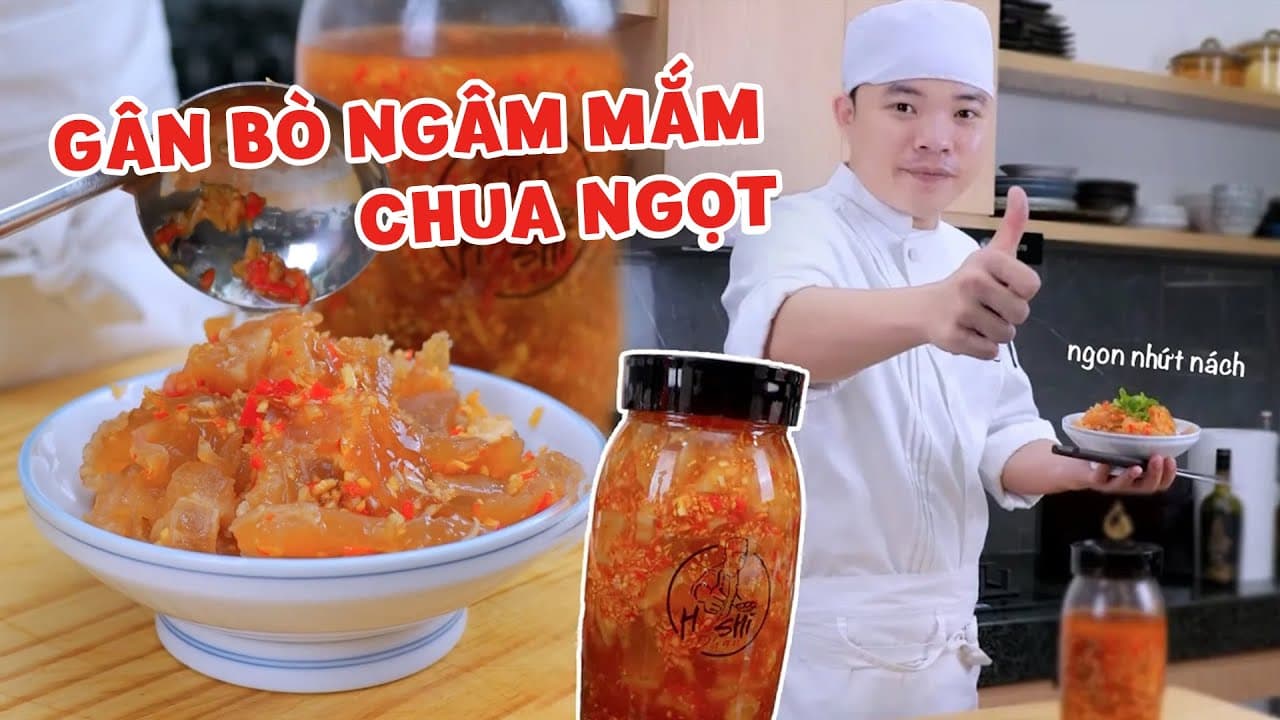 Gân bò hầm chua ngọt