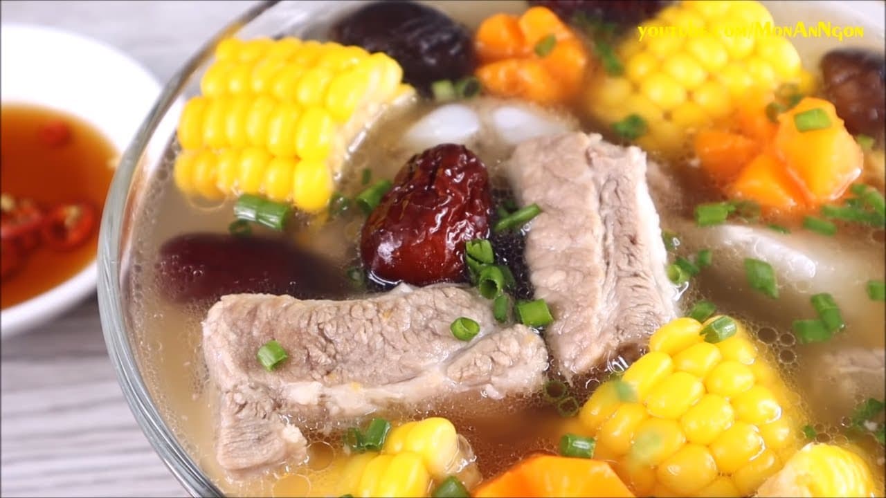 Canh sườn hầm rau củ