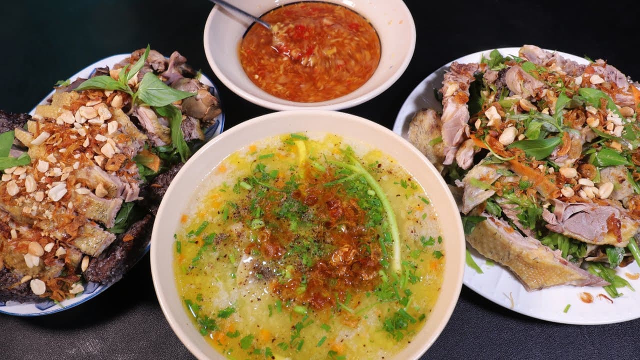 Cháo Gỏi Vịt Rau Muống