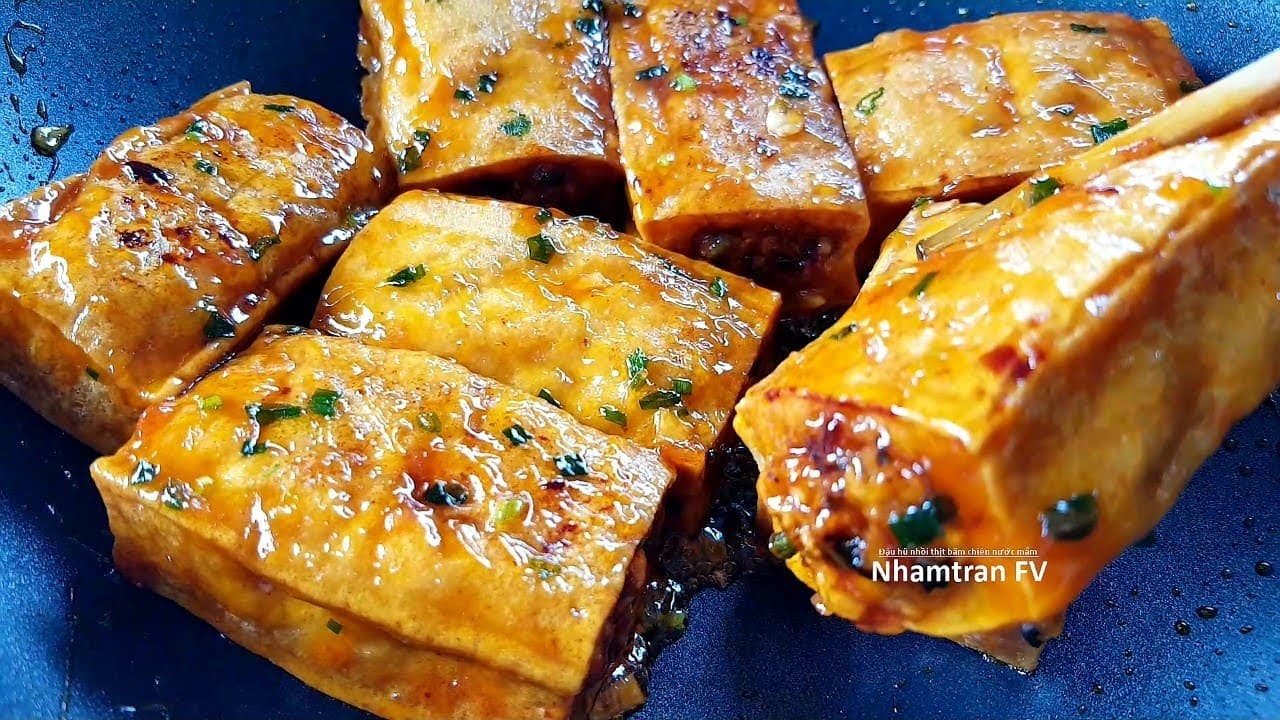 Đậu hũ nhồi thịt rim mắm