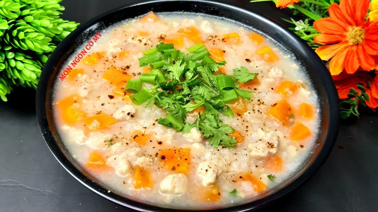 Cháo rang thịt băm