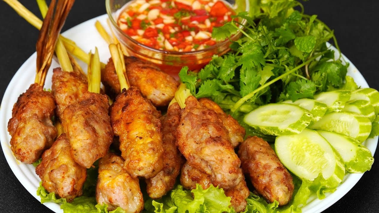 Thịt Bọc Sả Chiên