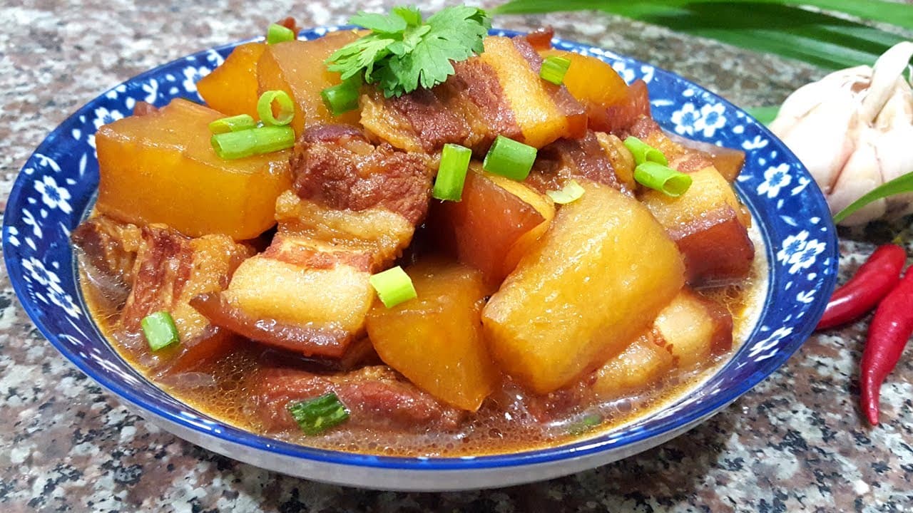Thịt Ba Chỉ Kho Củ Cải