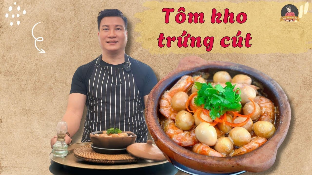 Tôm kho trứng cút