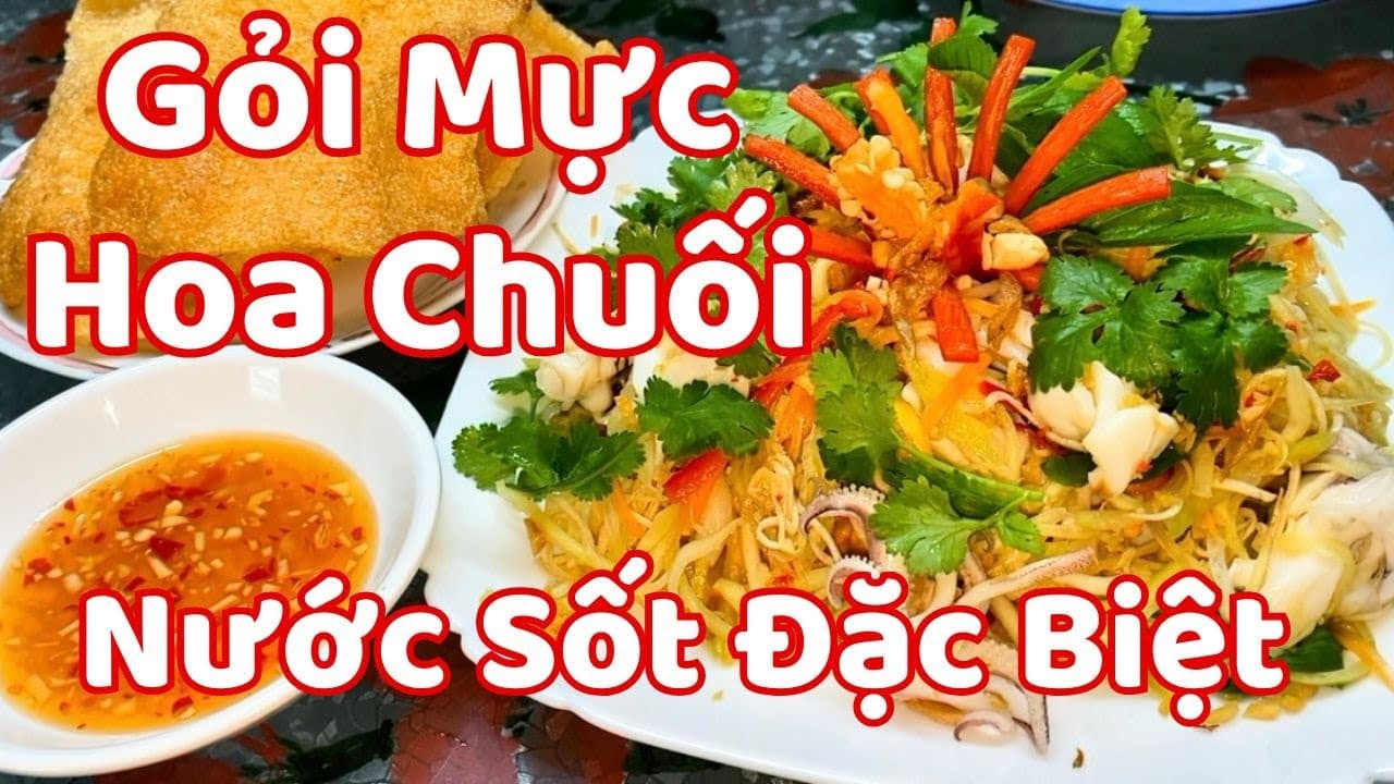 Gỏi mực hoa chuối