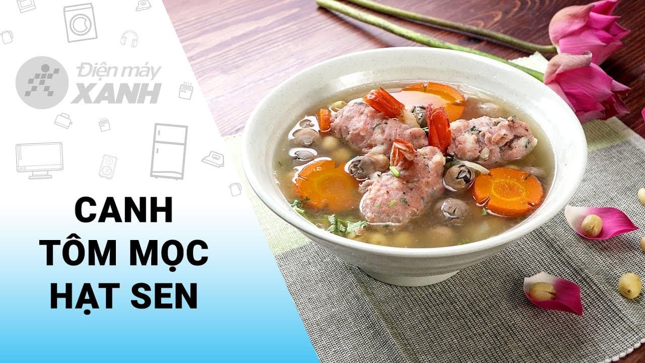 Canh tôm hạt sen