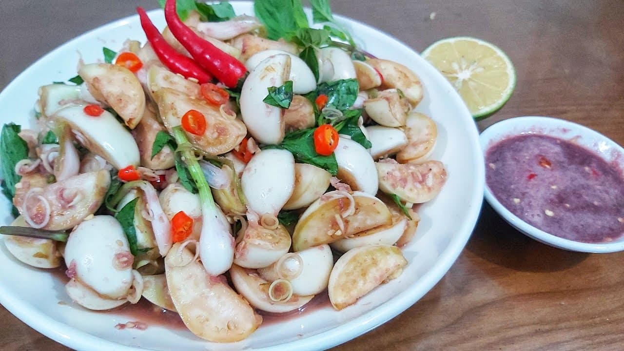 Cà Muối Xổi Chấm Mắm Tôm