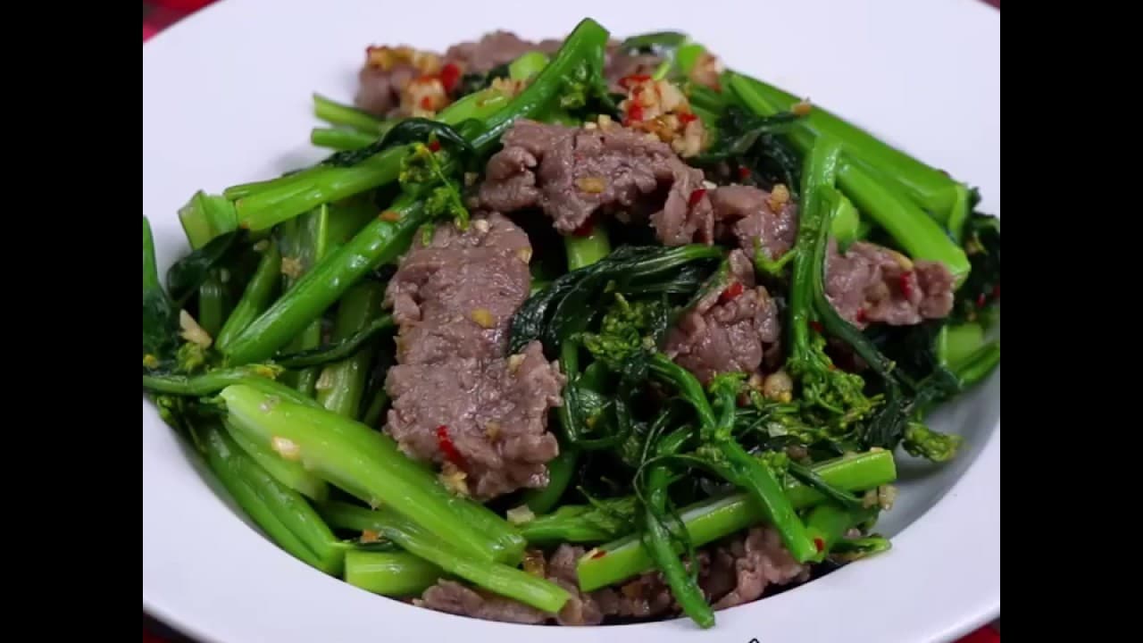 Ngồng Cải Trộn Thịt Bò