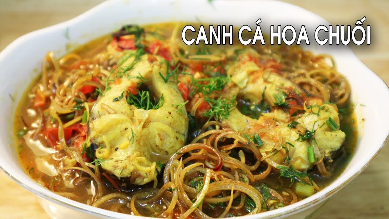Canh hoa chuối cá lóc