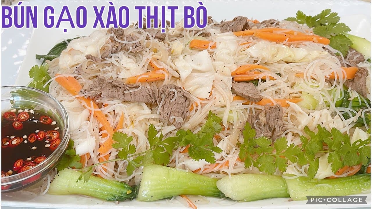 Bún Gạo Xào Bò