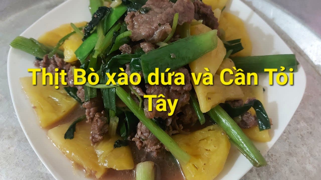 Bò xào dứa cần tây