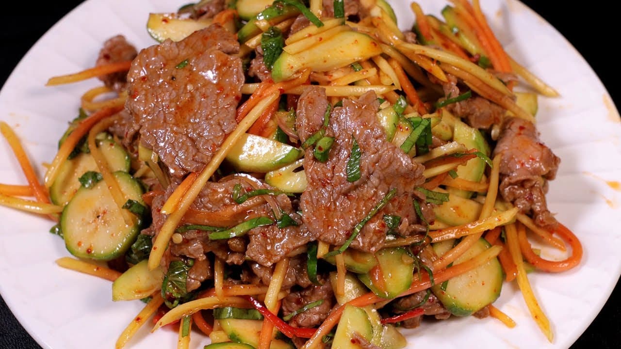 Thịt bò lắc xoài cóc