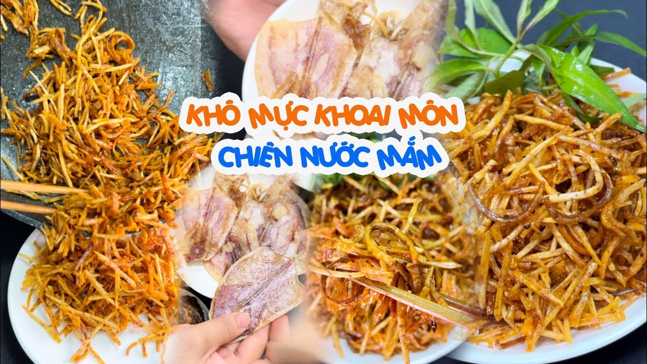 Khô Mực Khoai Môn Chiên Nước Mắm