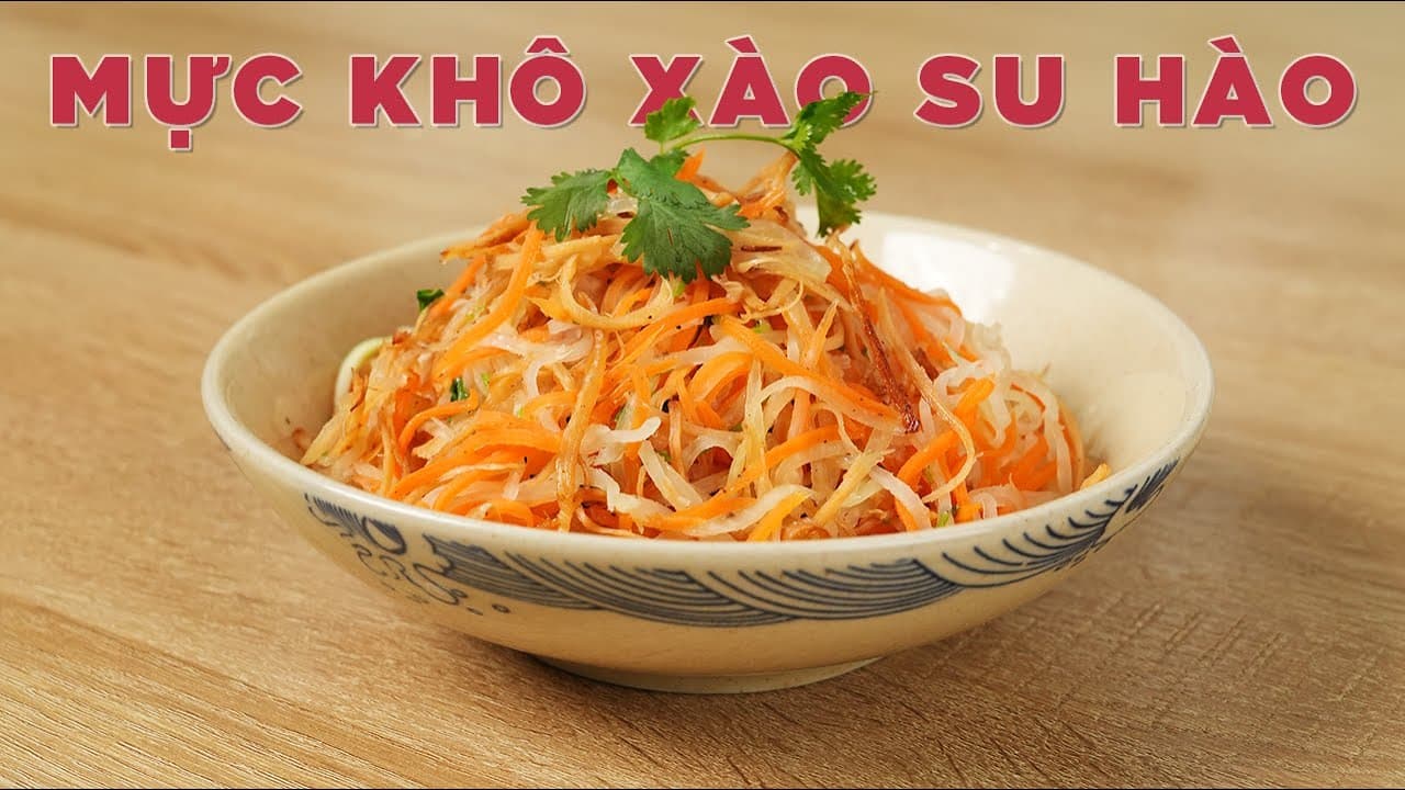 Mực xào su hào cà rốt