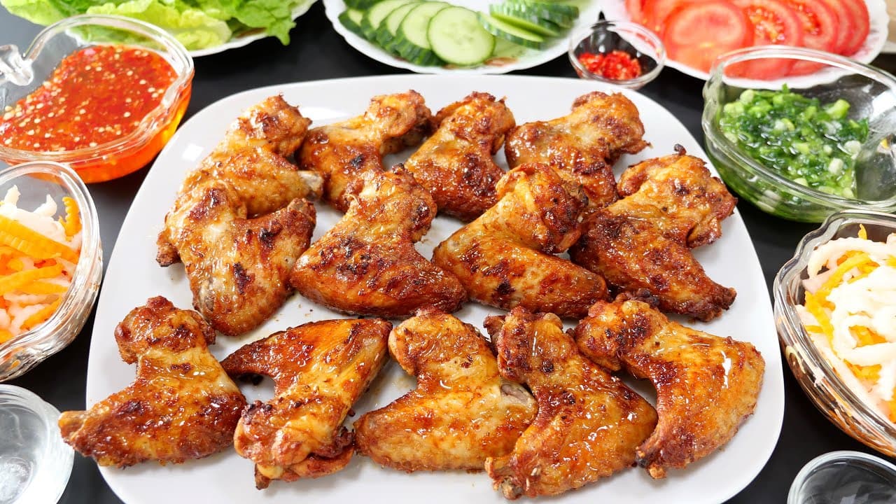 Cơm đùi gà nướng nồi chiên không dầu