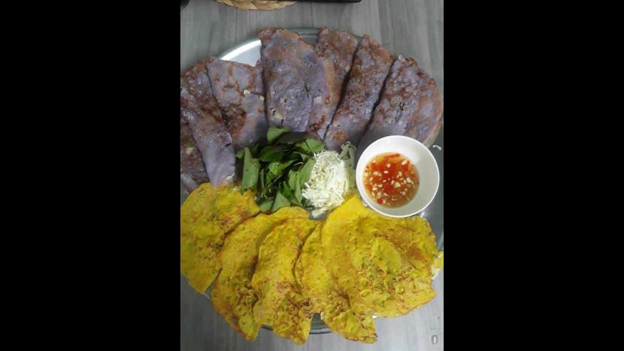 Bánh xèo khoai lang tím