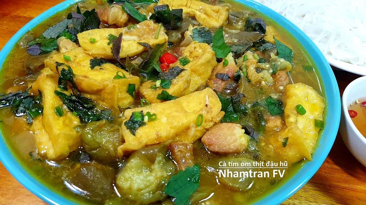 Cà Tím Bung Đậu Thịt