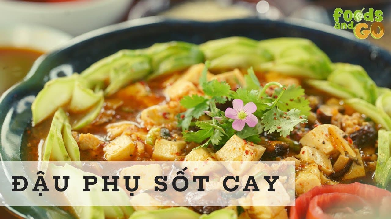 Đậu hũ sốt cay