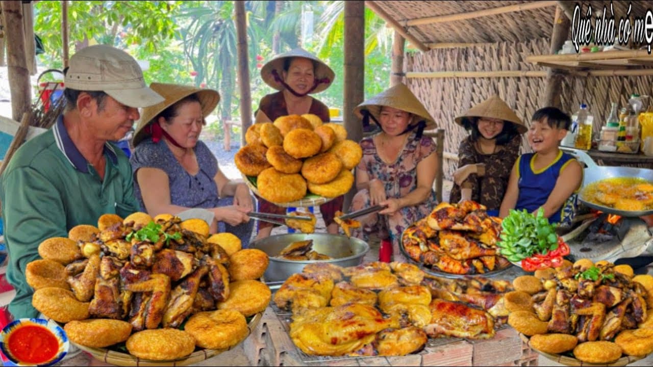 Xôi đậu xanh gà nướng