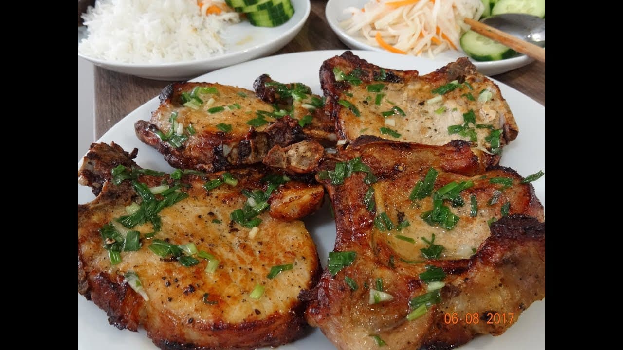Sườn Cốt Lết Chiên Nồi Chiên Không Dầu