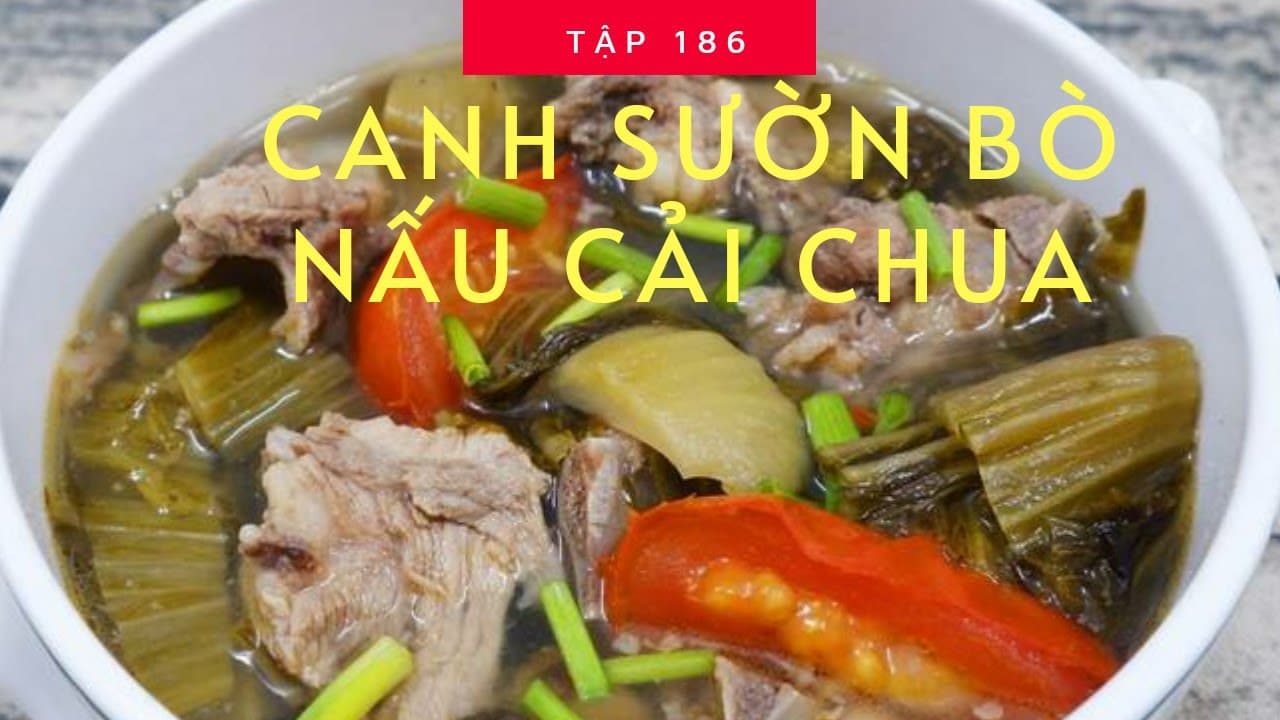 Sườn bò hầm dưa cải chua