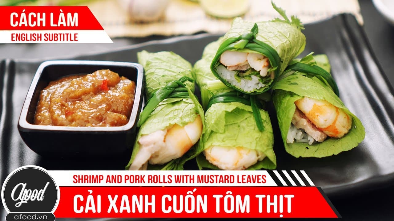 Rau Cải Cay Cuốn Tôm Thịt