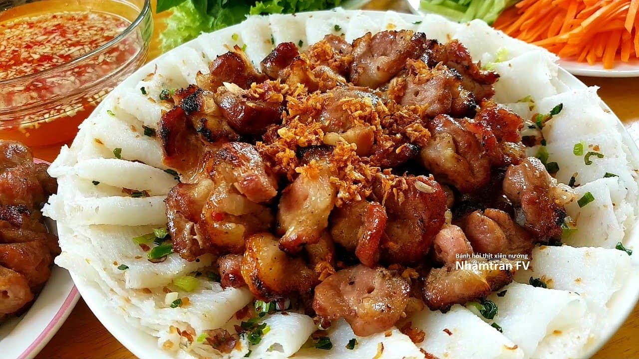 Bánh Hỏi Ram Thịt Nướng