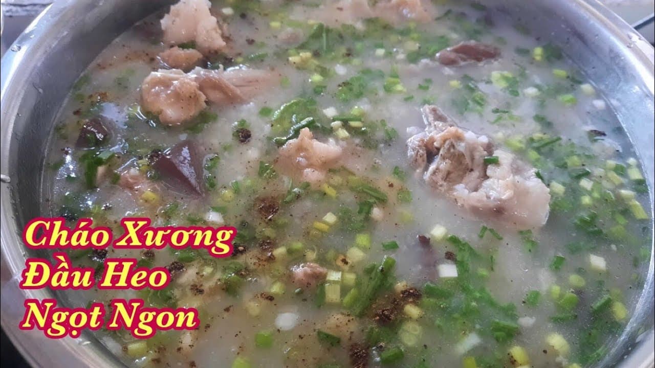 Cháo xương heo